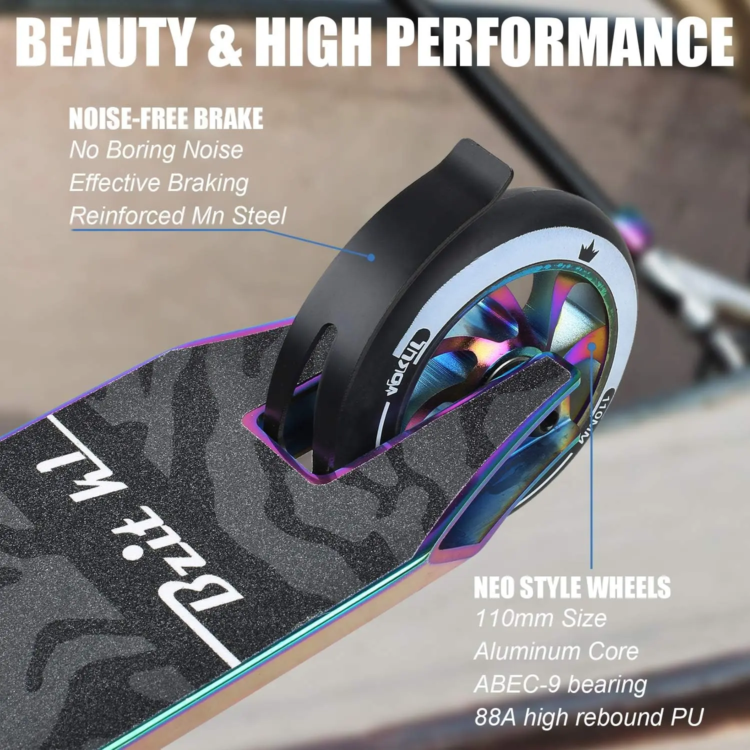 سكوتر برو ستانت سكوتر خدعة سكوتر للأولاد المتوسطة والمبتدئين حرة سكوتر للأطفال 8 سنوات فما فوق، المراهقين و