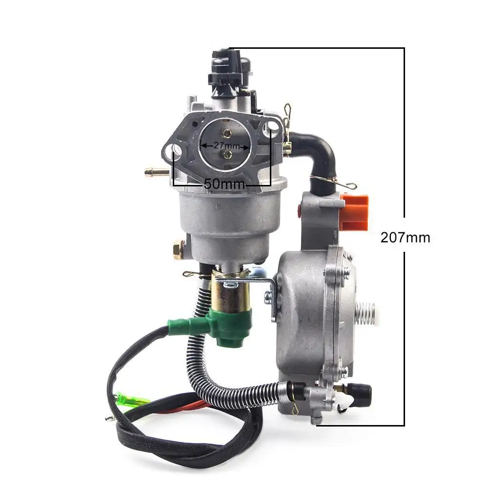 Updated Auto Choke LPG Dual Fuel Carburetor NG Conversion Kit For 5KW 6.5KW 188F 190F 13P Gasoline Generator Gas Carburetor