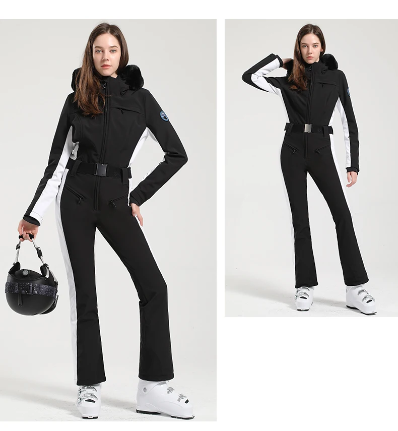 GSOU SCHNEE Einteiliger Skianzug Frauen Verdickung Snowboard Weibliche Overalls Winter Winddicht Wasserdicht Atmungsaktive Kleidung Skifahren – Detail 12