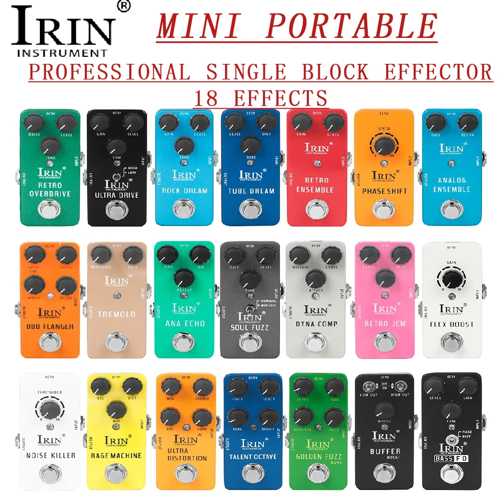 Irin neues Muster E-Gitarren-Effekte Pedal dynamische Kompression Retro-Überlastung gewinnen überlast freie Übereinstimmung je nach Bedarf