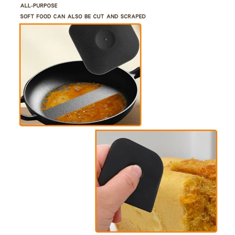 3-Pieces Non-Stick Pan Cleaning Set Plastic Pan Scraper Cleaner Tools for Cookwares Household Pan Pot Cleaning Kits
