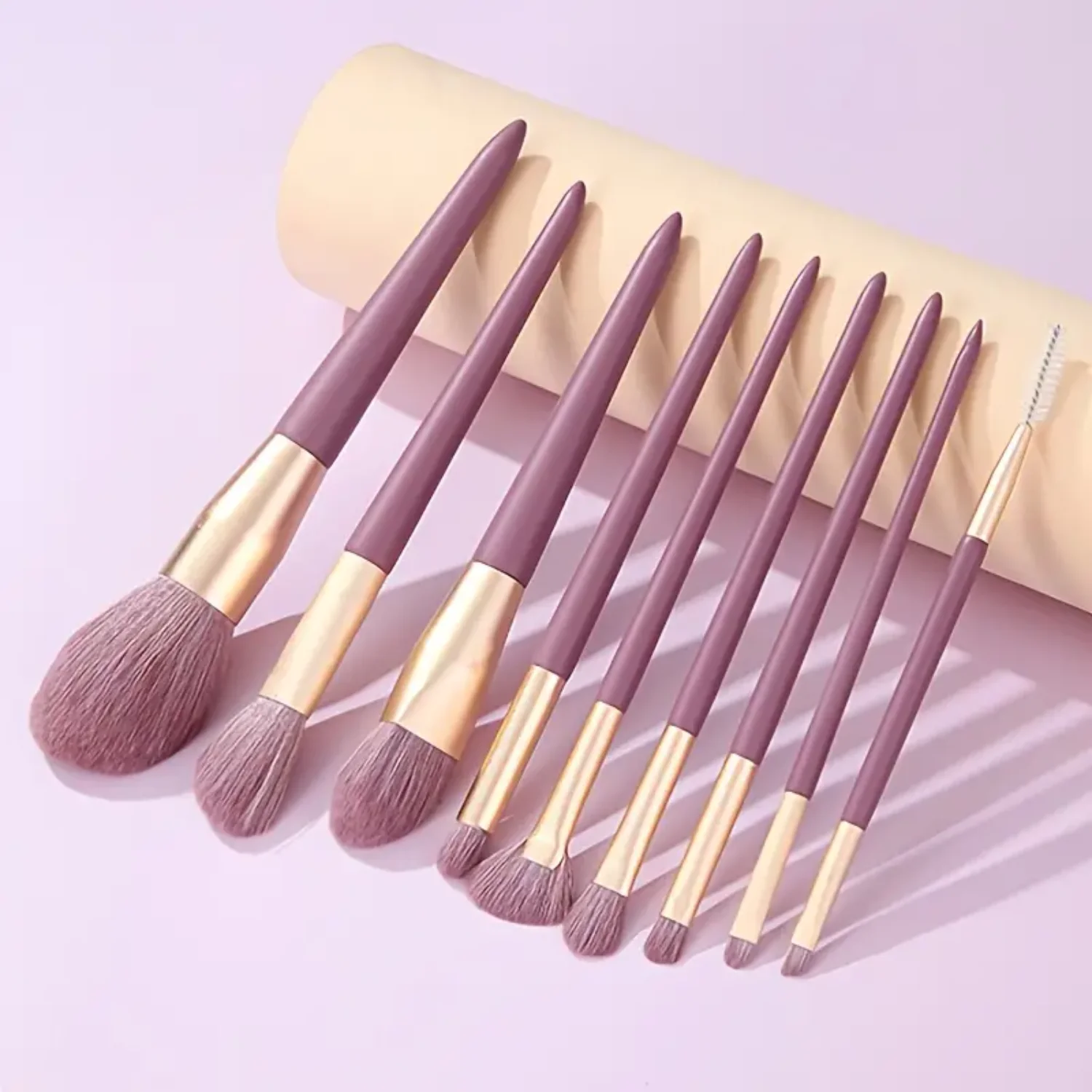 파운데이션, 파우더, 컨실러, 아이섀도우, 블러셔용 프리미엄 합성 메이크업 브러쉬 세트 9개 - 완벽한 화장품 메이크업 브러쉬