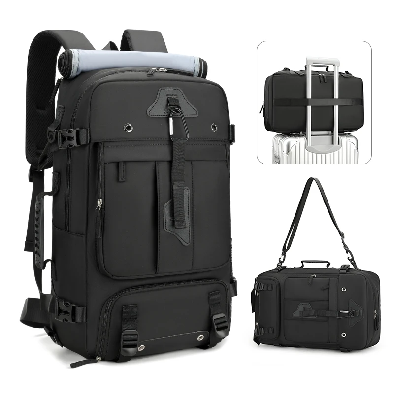 Cross Border Backpack for Men with a High-End Feel, Large Capacity Crossbody Backpack, Portable Travel Bag, Outdoor Hiking Backp