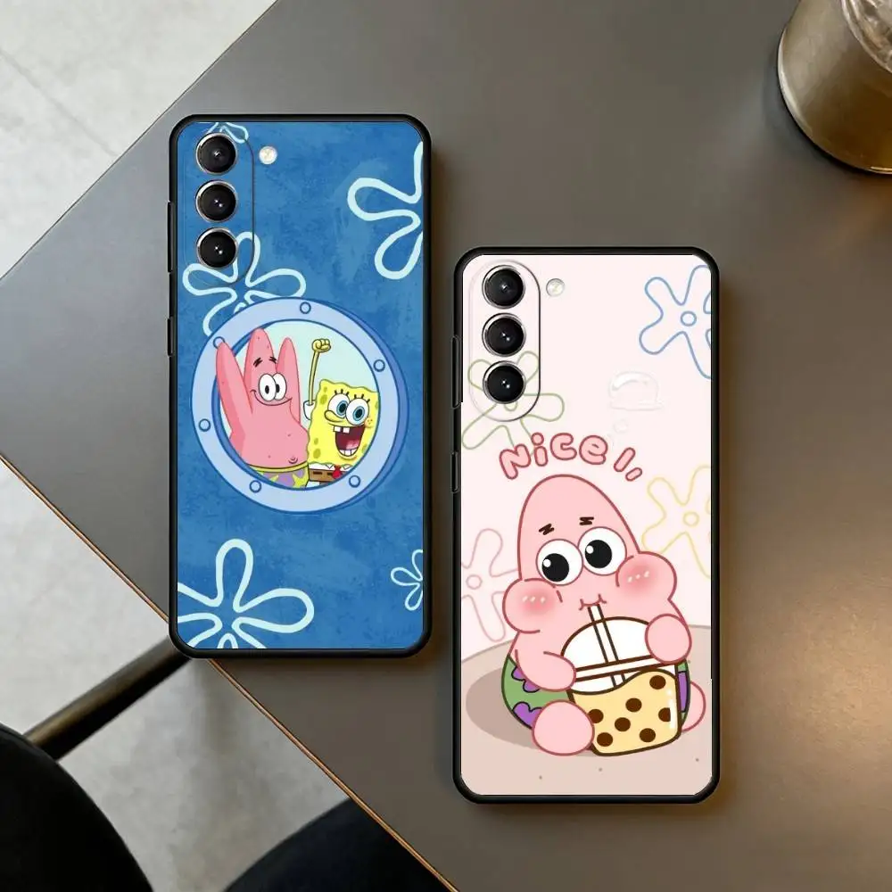 T-The S-Sponge  Phone Case For Samsung S25,24,23,22,30,21,10,9,Ultra,Plus,Lite,FE,4,5 G Soft Black Case