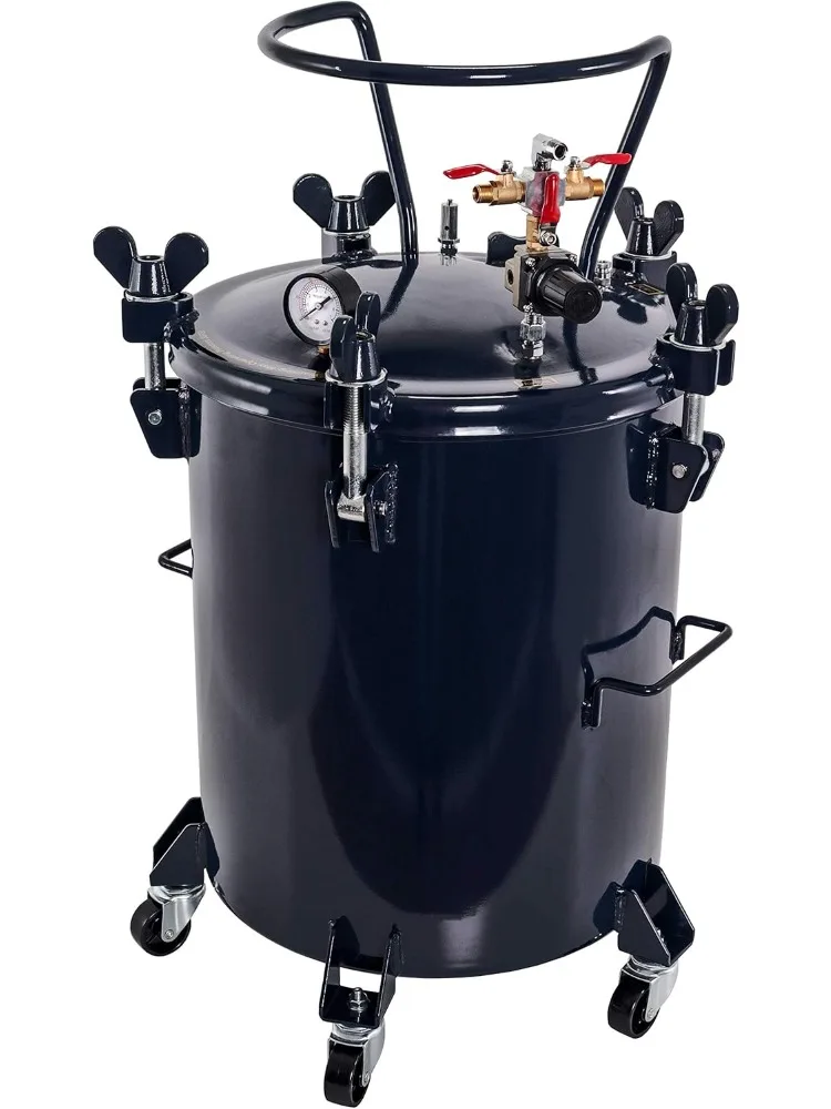 

10 Gallon (38 Liters) Pressure Pot Tank for Resin Casting - Heavy Duty Powder Coated Pot with Air Tight Clamp On Lid,