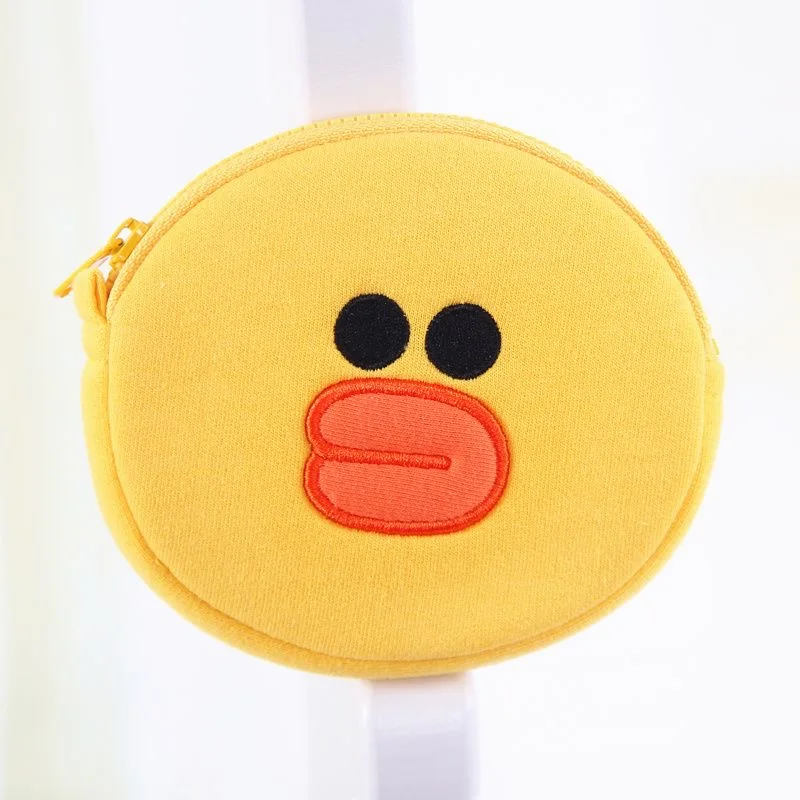 Cute Animal Face Coin Purse, Kawaii Mini Zipper Pouch, Cartoon Small Bag for Coins, Earbuds & Accessories