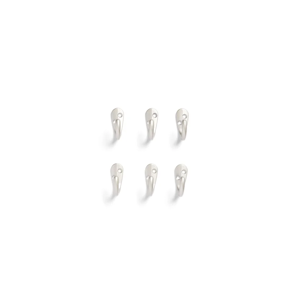 

Металлические крючки для одежды из атласного никеля, 6 шт. в упаковке, сверхмощные настенные полотенца для хранения, пальто, сумки, ключи, простая установка