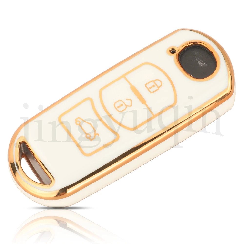 Jingyuqin Remote Soft TPU Car Key Case For Mazda 2 3 6 Atenza Axela Demio CX-5 CX5 CX-3 CX7 CX-9 2015-2019 Accessories Part view 4
