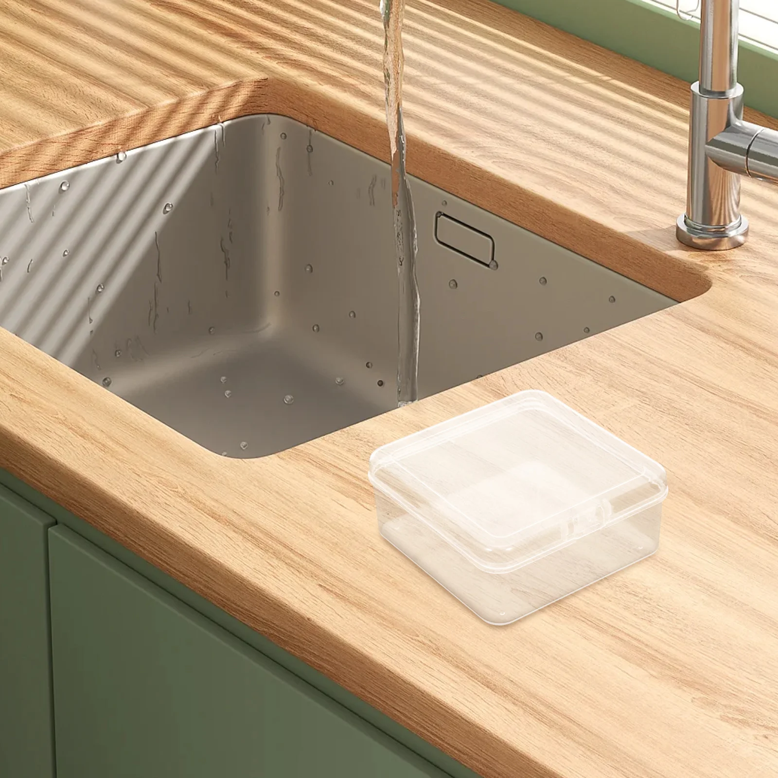 

24Pcs Transparent Square Soap Box Flip Lid Clear Plastic Holder Compact Storage Case for Travel Bathroom Handmade Soap