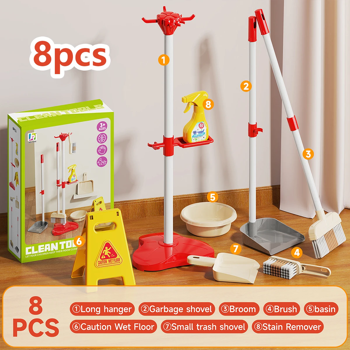Kinderen Schoonmaken Speelgoed Set voor Peuters Mini Bezem Stoffer Mop Fantasiespel Huishoudelijke Benodigdheden Kits Montessori Speelgoed Meisje Jongen Geschenken
