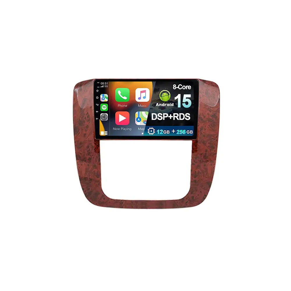Android 15 Autoradio Voor GMC Yukon Chevrolet Tahoe Suburban 2007-2012 Navigatie GPS Auto Carplay Scherm Wifi 4G BT - afbeelding 2