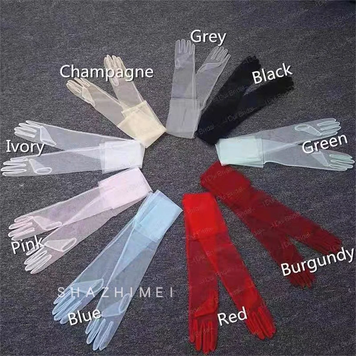 

70 см супер длинные тюлевые перчатки прозрачные цветные перчатки свадебные перчатки свадебные перчатки платье фото перчатки на Хэллоуин