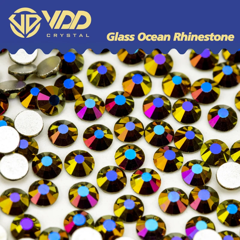 VDD 165 Magic Purple Gold SS4-SS30 Glass Rhinestones Crystal Flat Back Strass Stones For Nail Art DIY Decoration Accessories