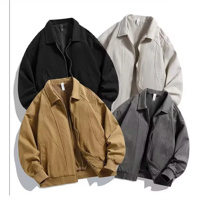 سترة الطيار للرجال ذات الوزن الثقيل، سترة عملية للرجال، تصميم الخريف، اتجاه ملابس العمل #4