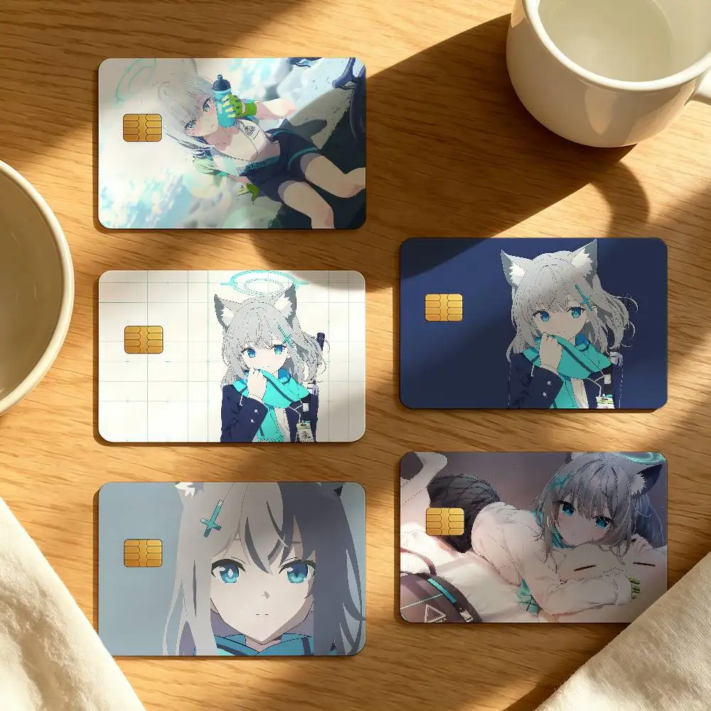 Blue Archive Sunaookami Shiroko Ideal Gift Wrapping Option Credit Card Cover Stickers Original Design Card Stickers
