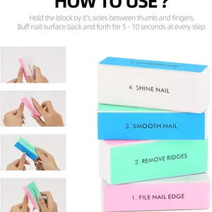 Block Pink nails for manicure and pedicure, nail care, sponge, enamel accessories, tools 6 Main Sales Kit Conversation Car Hybrid - №4