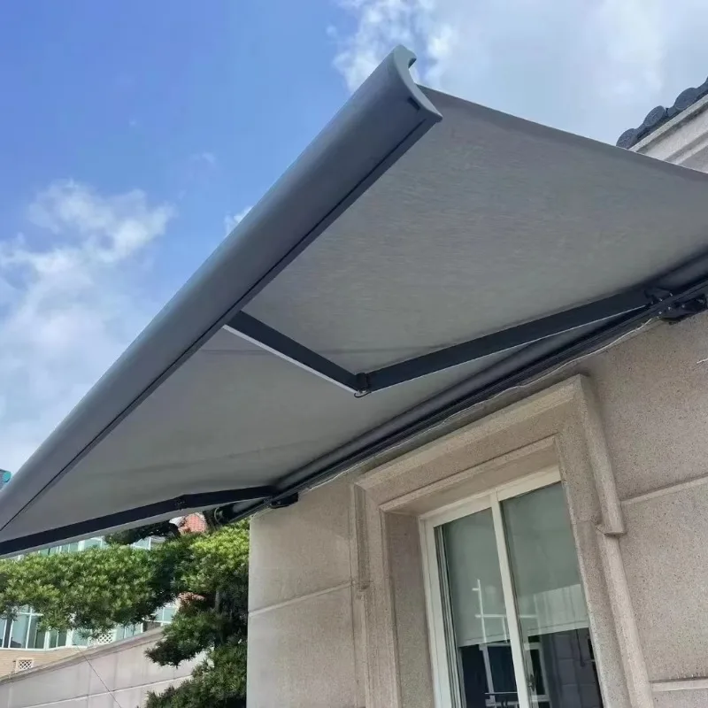 

Electric Full Cassette Awnings Outdoor Electric Window Sun Shade Folding Arm Retractable Canopies Awning