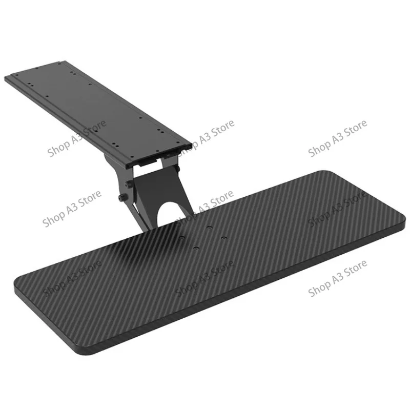 Suitable for keyboard under table drawer slide rail with tray adjustable rotating mouse holder