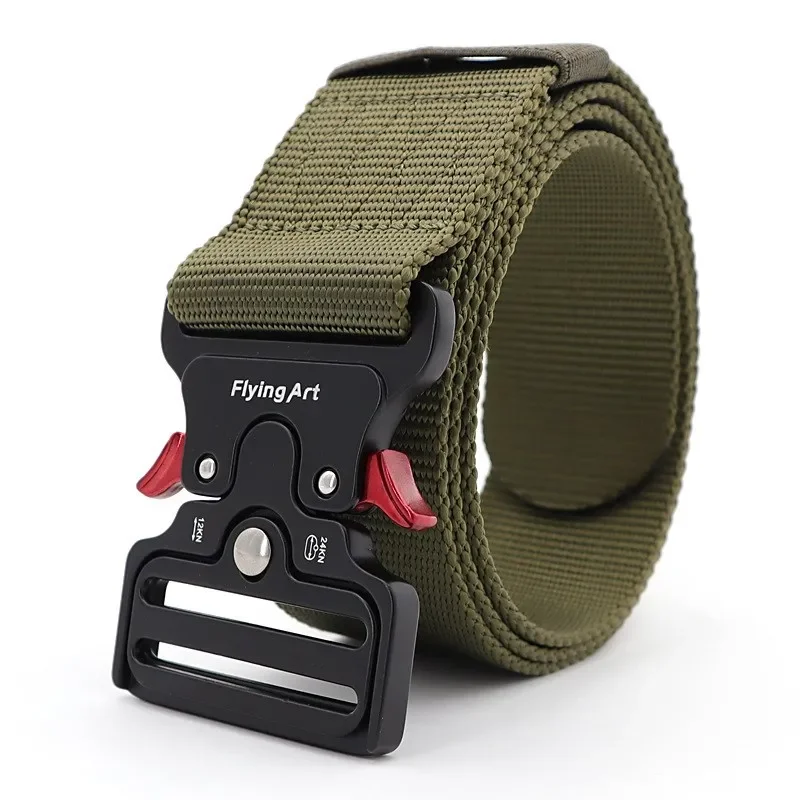 Flying Art 50MM Wide Belt Military Nylon Tactical Belt Outdoor Training New Unisex Pants Accessories Fashion Designer Waistband