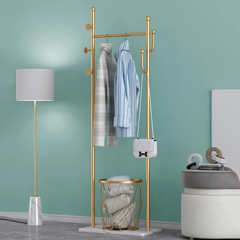 

Balcony Detachable Clothes Rack Golden Bedroom Metal Entrance Clothes Stand Nordic Rail Burro Ropa Perchero Hallway Furniture