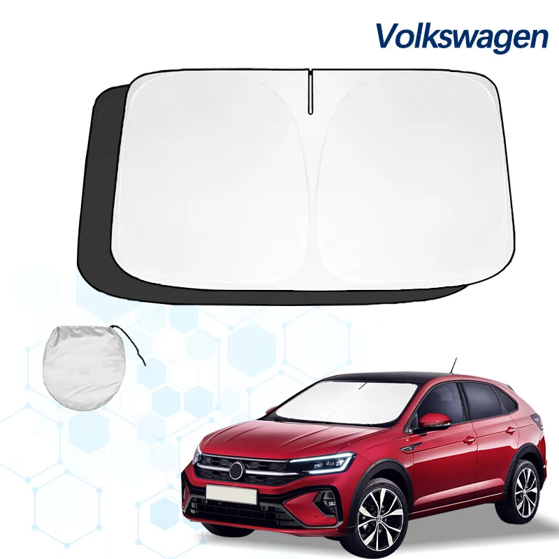 Windshield Sun Shade For VW Volkswagen Taigo R Line Sunshade Sun Visor Protector Foldable Blocks UV Rays Keep Car Cooler