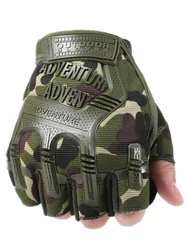 Guantes tácticos de medio dedo para hombre, guantes de medio dedo para Fitness, gimnasio, conducción, motocicleta, 1 par
