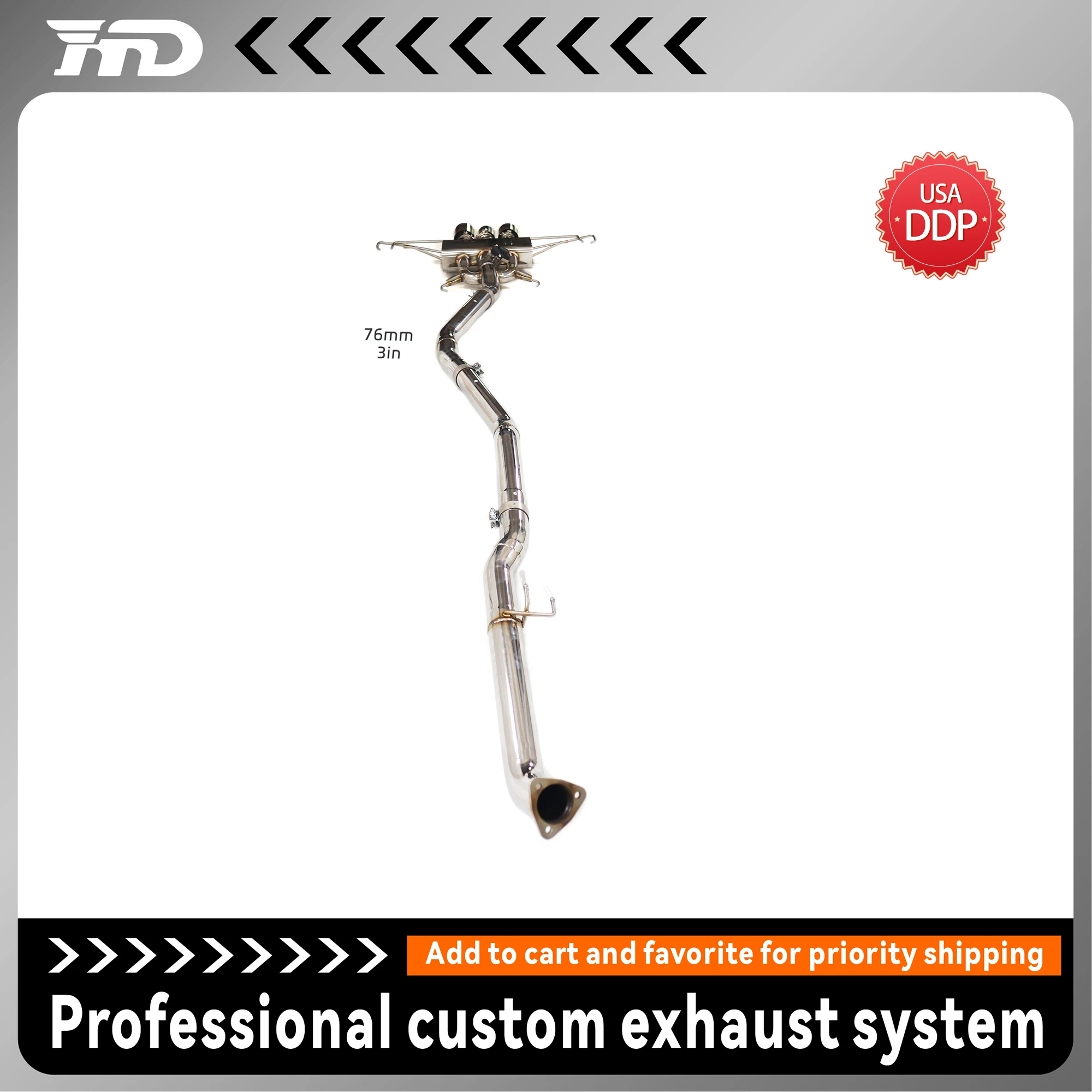 

Производительность гоночного выхлопа для Honda Civic Type-R FK8 агрессивный звук глубокий громкий обновление мощности из нержавеющей стали