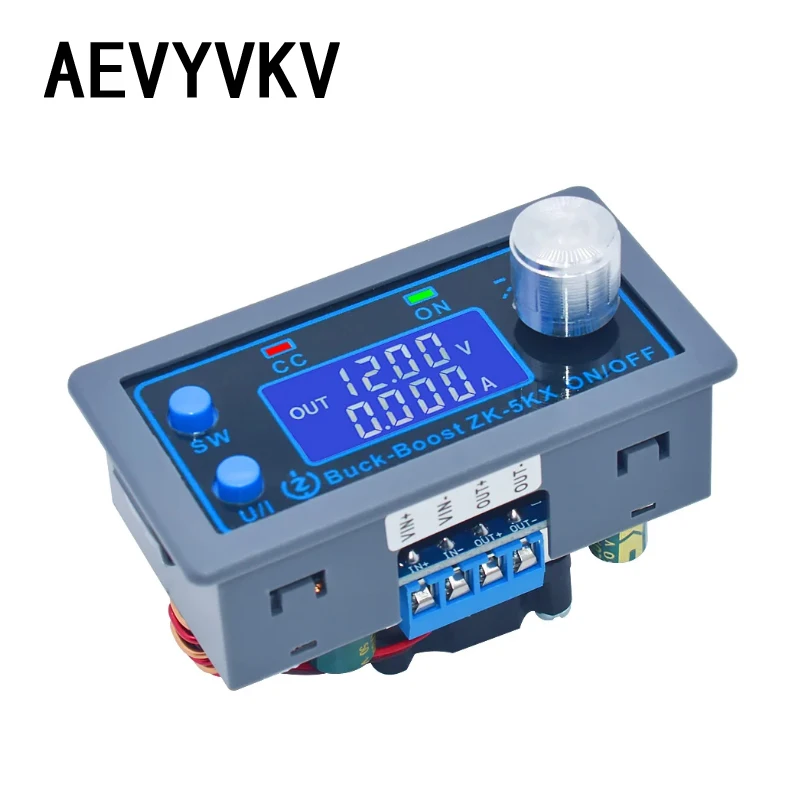 ZK-5KX DC DC Buck Boost Converter CC CV 0.6-36V 5A 5V 6V 12V 24V 80W Power Module Adjustable Regulated laboratory power supply