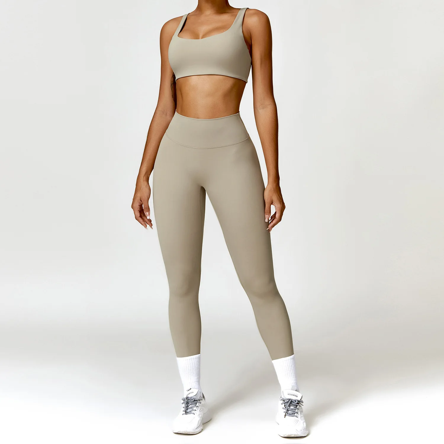 2 Stück Yoga-Set Sport kleidung Sport bekleidung Yoga-Anzüge für Frauen Fitness-Set Trainings anzüge Sport-BH Fitness-Leggings tragen sportlich