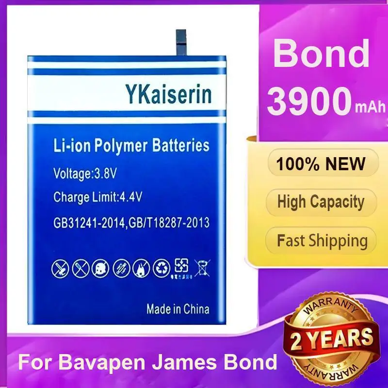 Mobile Phone Battery For Bavapen James Bond High-Performance 3900mAh Premium Replacement