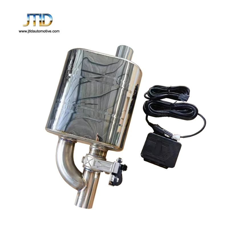 

JTLD Performance Universal 76mm 3" Exhaust Electric Valved Muffler With 2 Pins Remote Control Electronic Controller