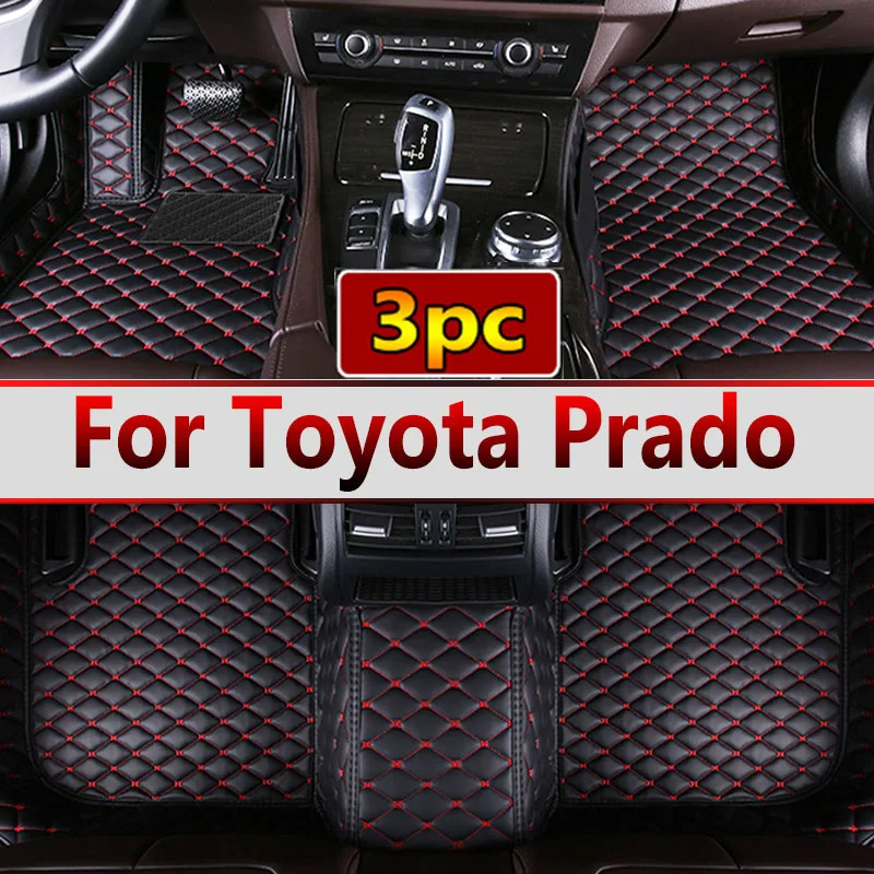 Car Floor Mats For Toyota Prado（Eight Seats）2006 2007 2008 2009 Custom Auto Foot Pads Automobile Carpet Cover accessories