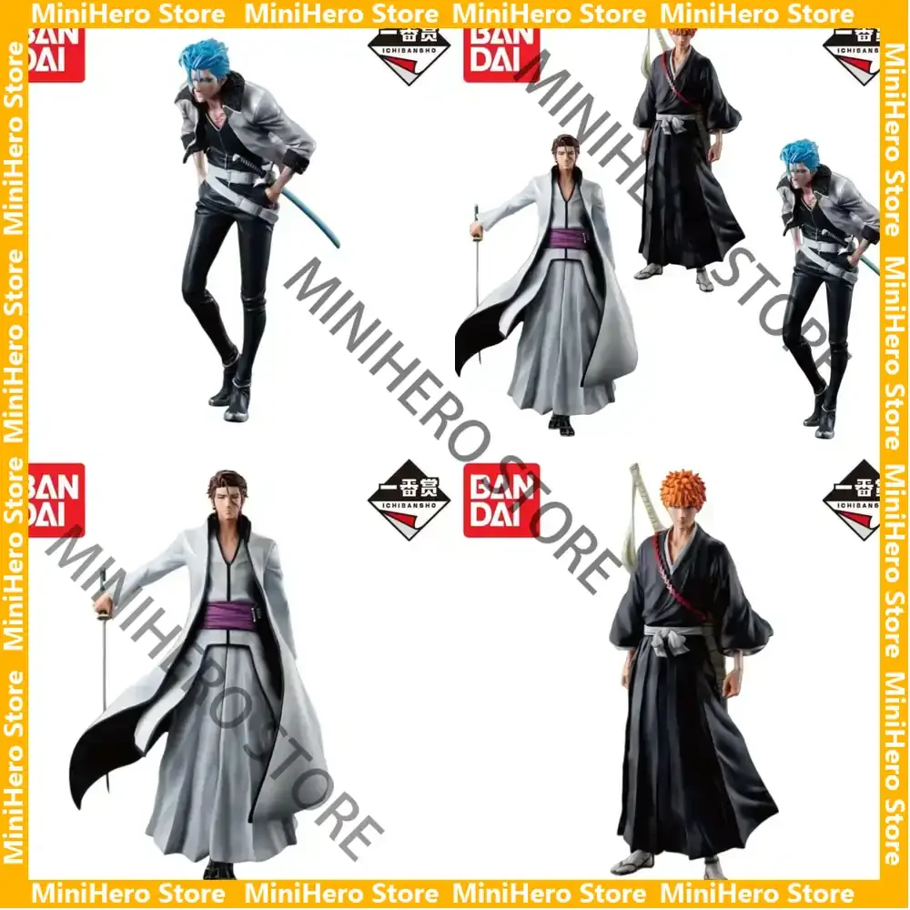 

In Stock Original Bandai Ichiban Kuji Bleach 20th Stirring Souls Vol.1 Kurosaki Ichigo Aizen Grimmjow Figure PVC 1/8 Display