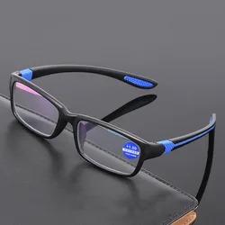 Reading Glasses For Men Women Sports Anti-blue Light Reading Eyewear Black Red TR90 Frame Presbyopia Eyeglasses +100 to+400
