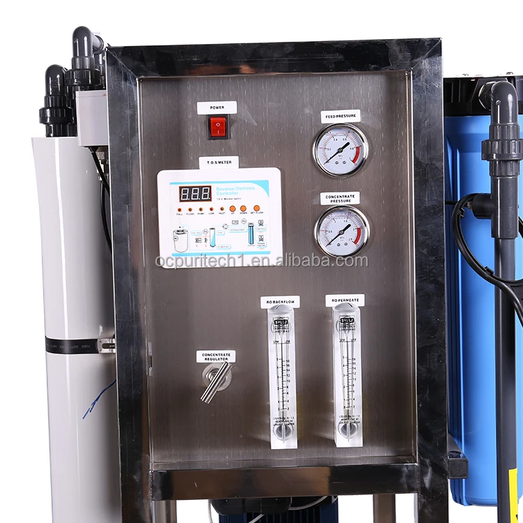 Equipo comercial para agua potable, maquinaria de tratamiento de agua, purificación del sistema RO, 250LPH