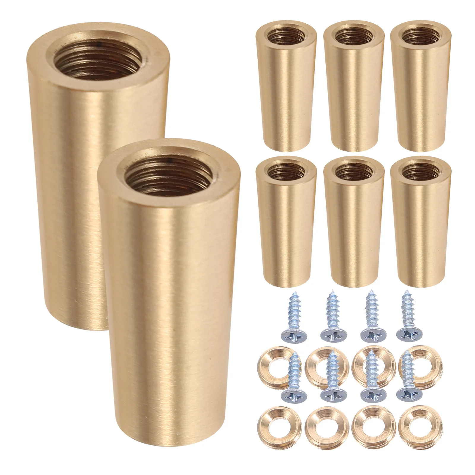 

8Pcs Brass Craft Accessory Parts: Premium Solid Brass Conical Feet for Wooden Trays Cutting Boards Jewelry Box Display Riser