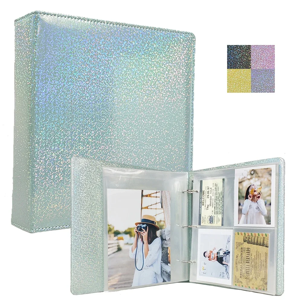 PLRBOK A5 Binder 3Ring Laser Dazzling Photo Album Photocard Holder Idol Card Holder Cute Notebook Diary Office Accessories Diary