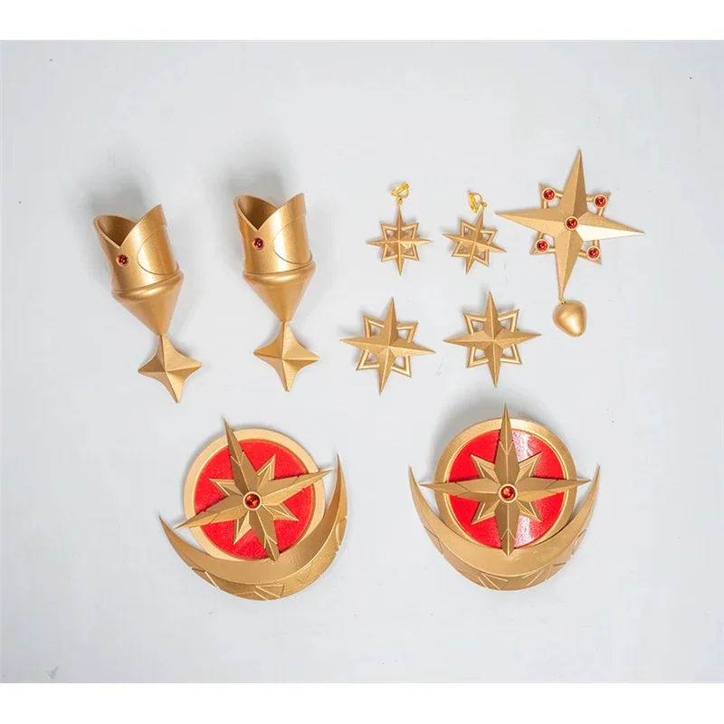 2025 aaa Genshin Impact Mona Cosplay Costume Hair Accessories Earrings Armour Badge Props