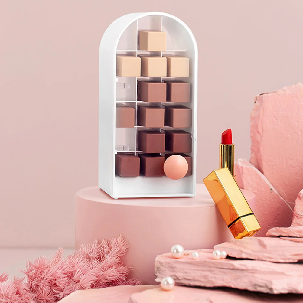 

1Pcs Dustproof Lipstick Organizer Transparent Friendly Makeup Box Desktop Holder White Lip Gloss Display Box