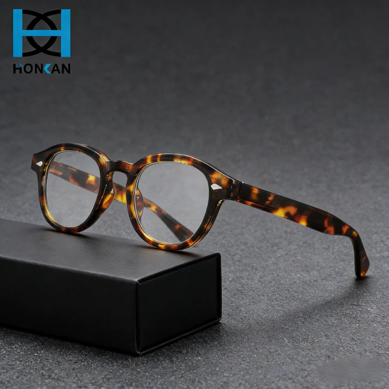 

Retro Plastic Reading Glasses Men Women Small Frame Rivet Decoration Far Sight Eyeglasses Frame Oval Shaped Hyperopia Eyewear