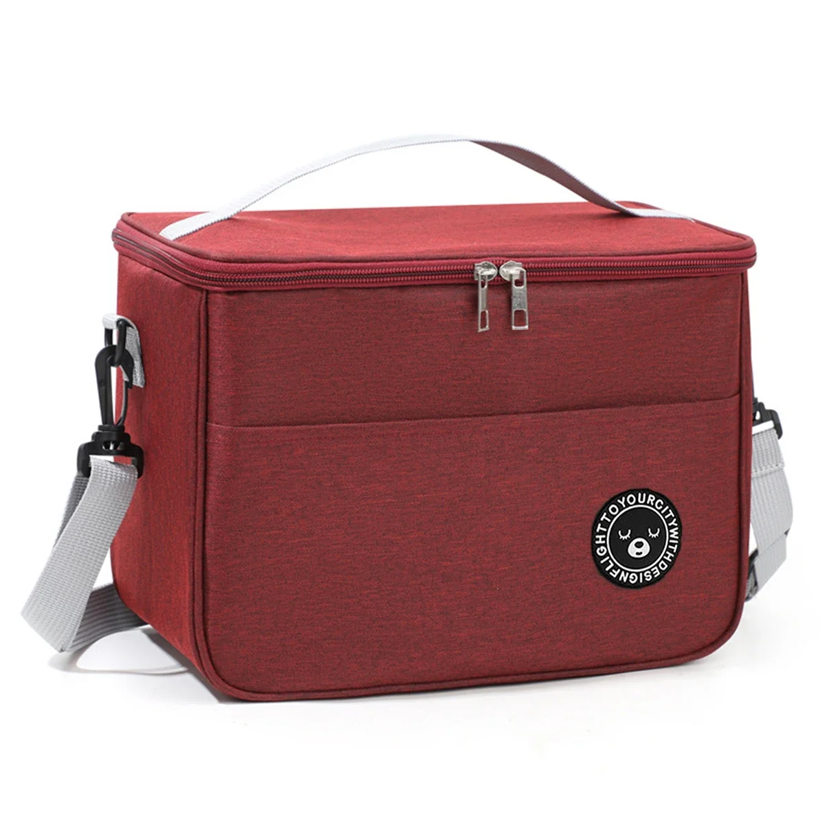 Isolierte Tasche, Lunchbox, Handtasche, quadratische Isoliertasche, verdickte Bento-Tasche aus Aluminiumfolie, für Büroangestellte, Studenten zum Mitnehmen von Speisen, L – Detail 16