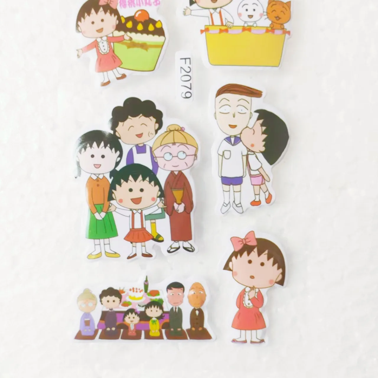 6 stücke Japan Anime Chibi Moruku Han Aufkleber Schreibwaren Notebook Sammelalbum Papier Tagebuch Kawaii Chibi Maruko Chan Aufkleber