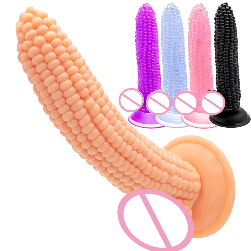Consolador de maíz estimulante de partículas con ventosa, tapón Anal, Sexuales, tapón Anal para adultos, masturbador erótico para hombres, placer