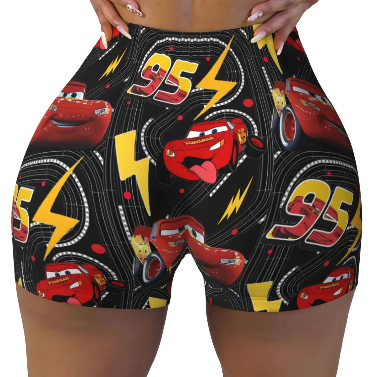 

Изготовленные на заказ молния Маккуин аниме манга тренажерный зал волейбол байкерские шорты женские милые шорты для тренировок йоги