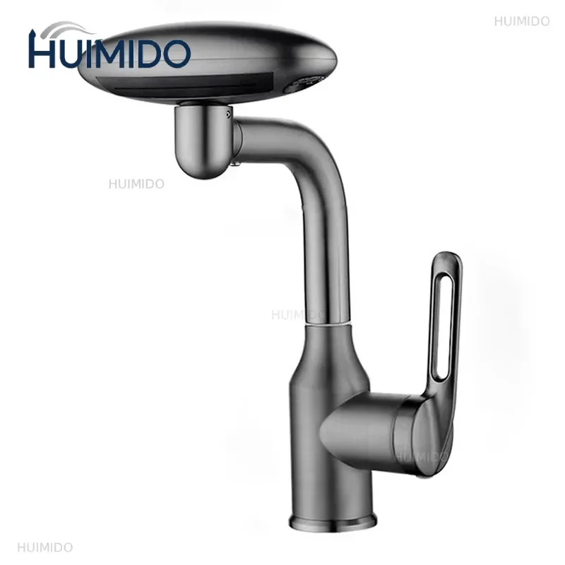 household-gray-hot-and-cold-water-tap-dual-purpose-multi-function-four-gears-rotatable-bathroom-water-tap-four-outlet-modes