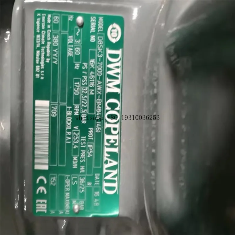 8-cylindrowy półhermetyczny kompresor Copeland Emerson D8SK3-7000-AWM/D do sprzętu chłodniczego