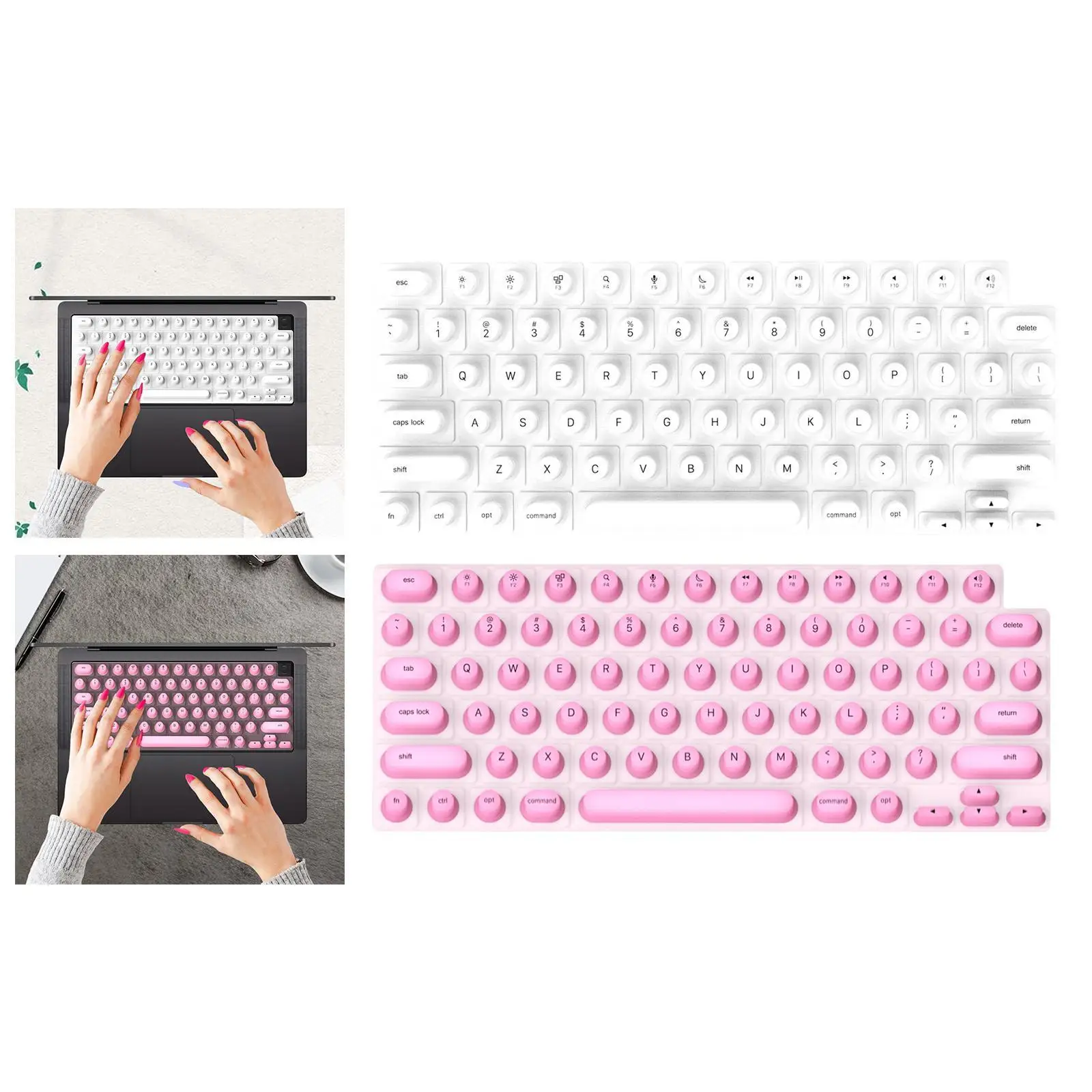 

Long Nails Keyboard Cover Sturdy Keyboard Accessories for Notebook Silicone Keyboard Film Raised Keyboard Skin for Typing Gaming