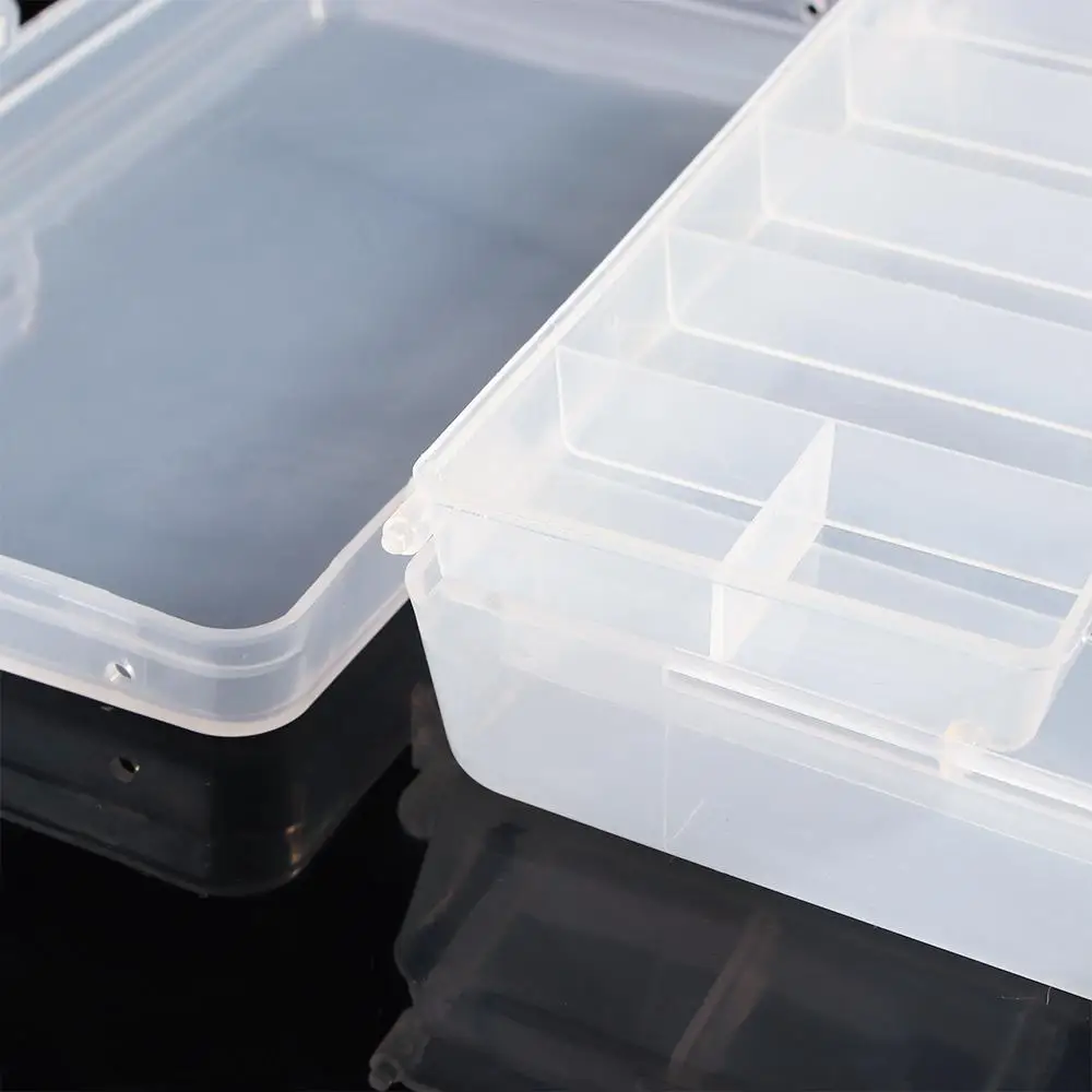 Professional Lure Fishing Plastic Double Tray Two-Sided Storage Cases Hand Tool Organizer Tackle Box