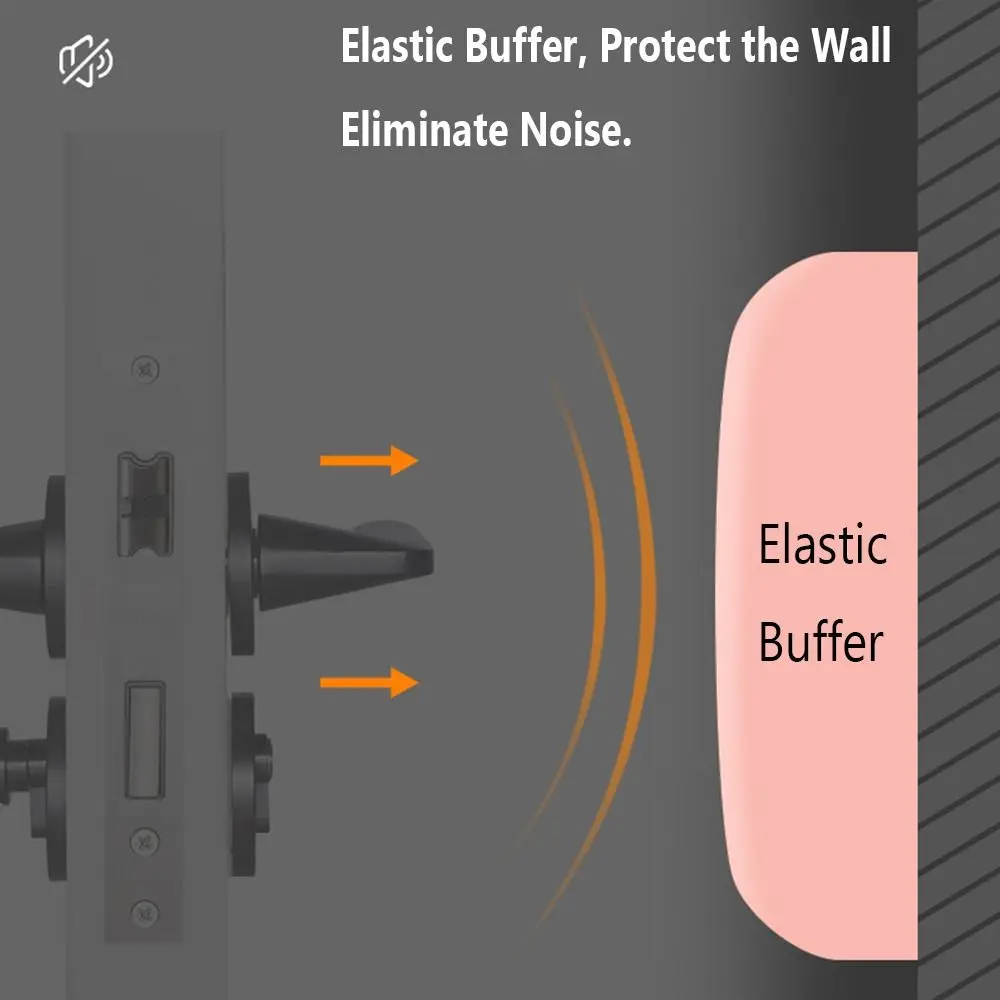 Siliconen deurstop Zelfklevend meubilair Anti-crash Pad Mute Guard Deurstopper Praktische muurbeschermer Deurgreepbumper