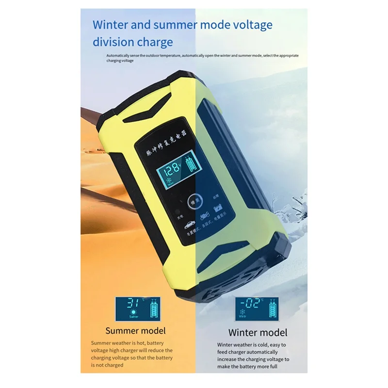 

12V 6A Car Auto Battery Charger 220V Smart Truck Motorcycle Car Charger Pulse Repair Wet Dry Lead Acid Gel Charger EU Parts-A65M